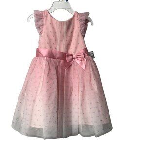 LILT‎ flutter sleeve LACE PINK DRESS 4T NEW WITH TAG